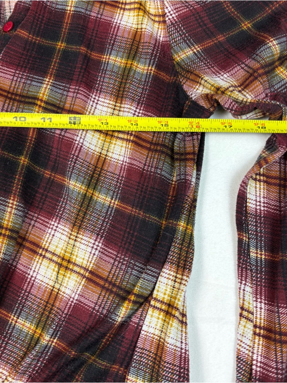 Love Potion Plaid Twist Front Shirt Women’s M Burgundy Long Sleeve Casual Top - Picture 6 of 8